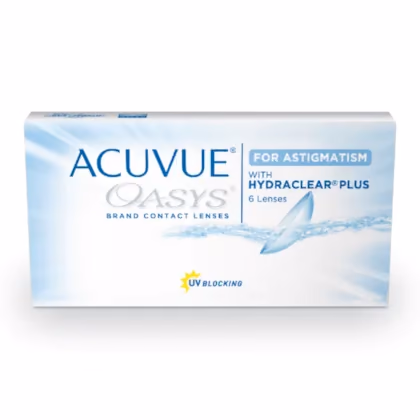 Caixa frontal das lentes ACUVUE OASYS para Astigmatismo com 6 lentes