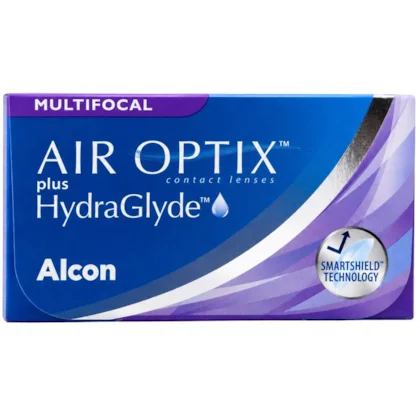 Caixa frontal das lentes AIR OPTIX plus HydraGlyde Multifocal da Alcon