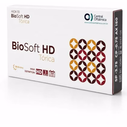Caixa BioSoft HD Tórica vista em perspectiva