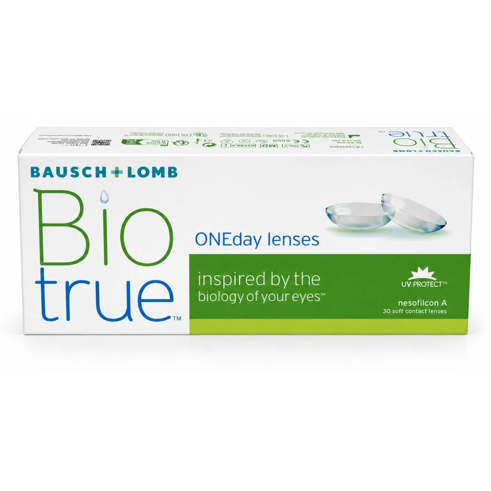 Caixa Biotrue ONEday da Bausch + Lomb vista de frente
