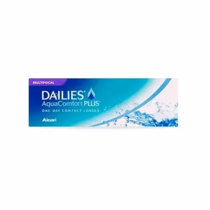 Caixa frontal das lentes Dailies AquaComfort Plus Multifocal com 30 lentes