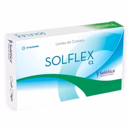 Caixa das lentes Solflex CL vista em perspectiva