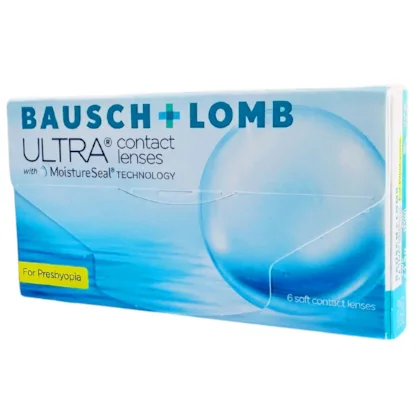 Caixa Bausch + Lomb ULTRA Multifocal com Tecnologia MoistureSeal vista em perspectiva